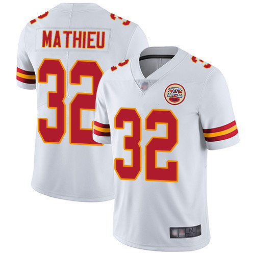 Men Kansas City Chiefs 32 Mathieu Tyrann White Vapor Untouchable Limited Player Football Nike NFL Jersey
